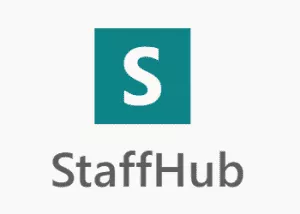 Microsoft StaffHub logo showing a white S on a green background