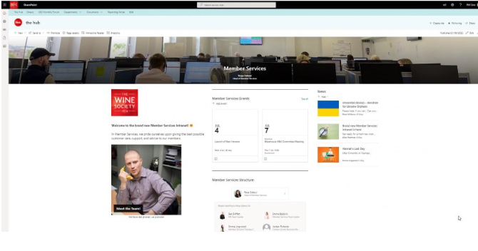 example of a modern intranet