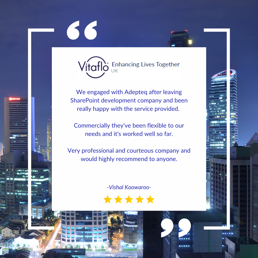 Vitaflo SharePoint Development Review